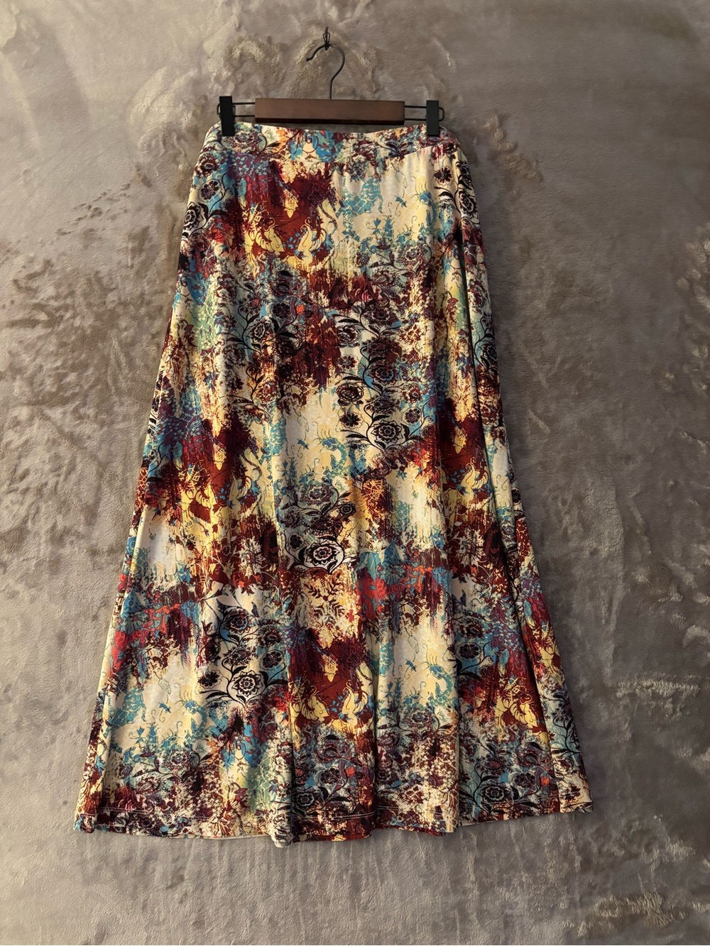 Jones Studio Abstract Maxi Skirt Women’s Size L Multi-Color